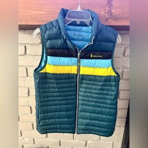 Cotopaxi Women’s M Medium Fuego Down Insulated Puffer Vest Green Blue